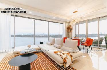 Cho thuê căn hộ 4 phòng ngủ Đảo Kim Cương, tháp Maldives, nội thất đẹp, view sông,...